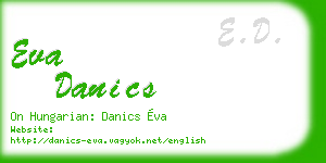 eva danics business card